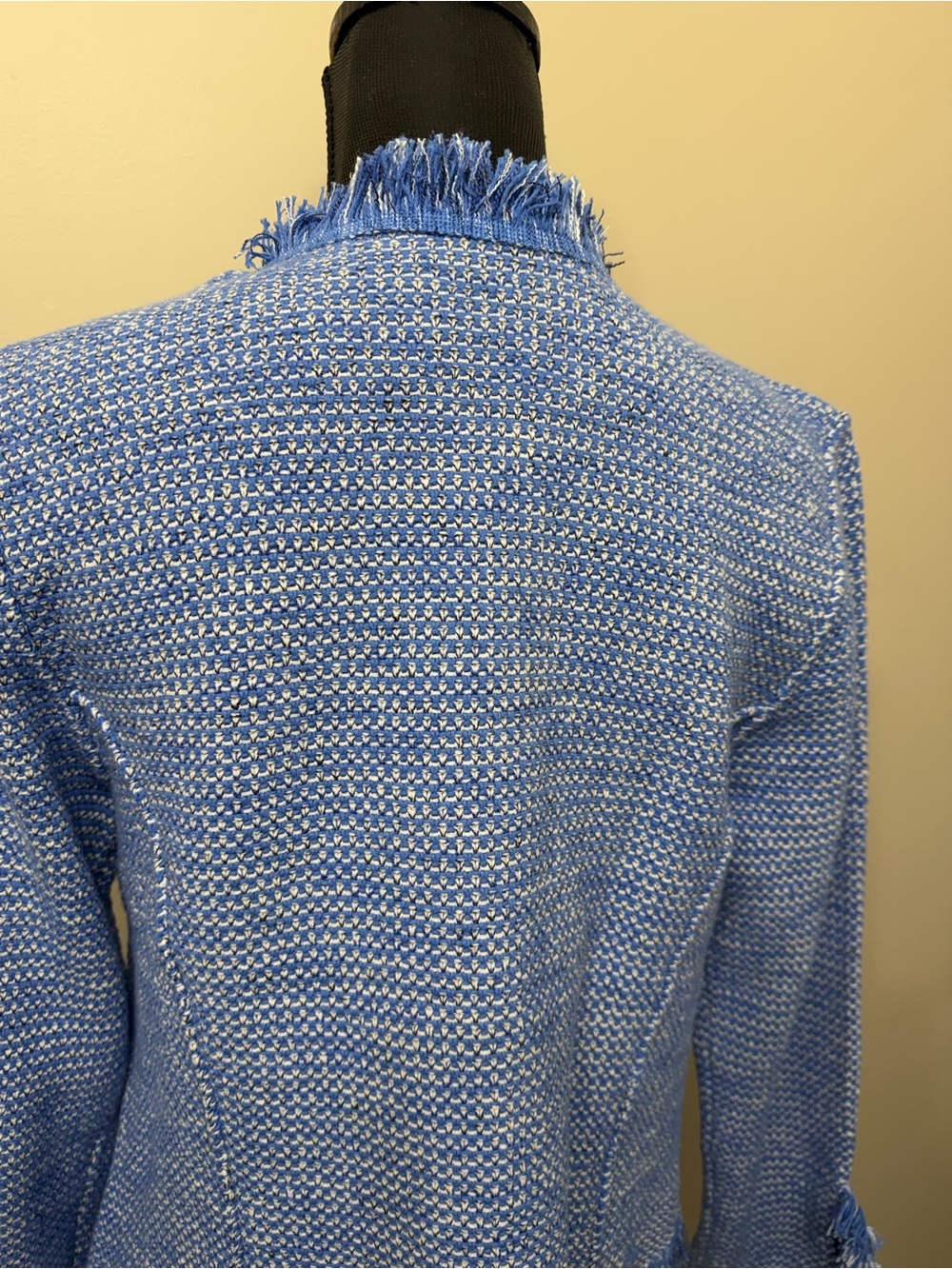 NWT NIC+ ZOE Women’s Blue Fringe Edge Jacket Blazer M - Picture 9 of 11